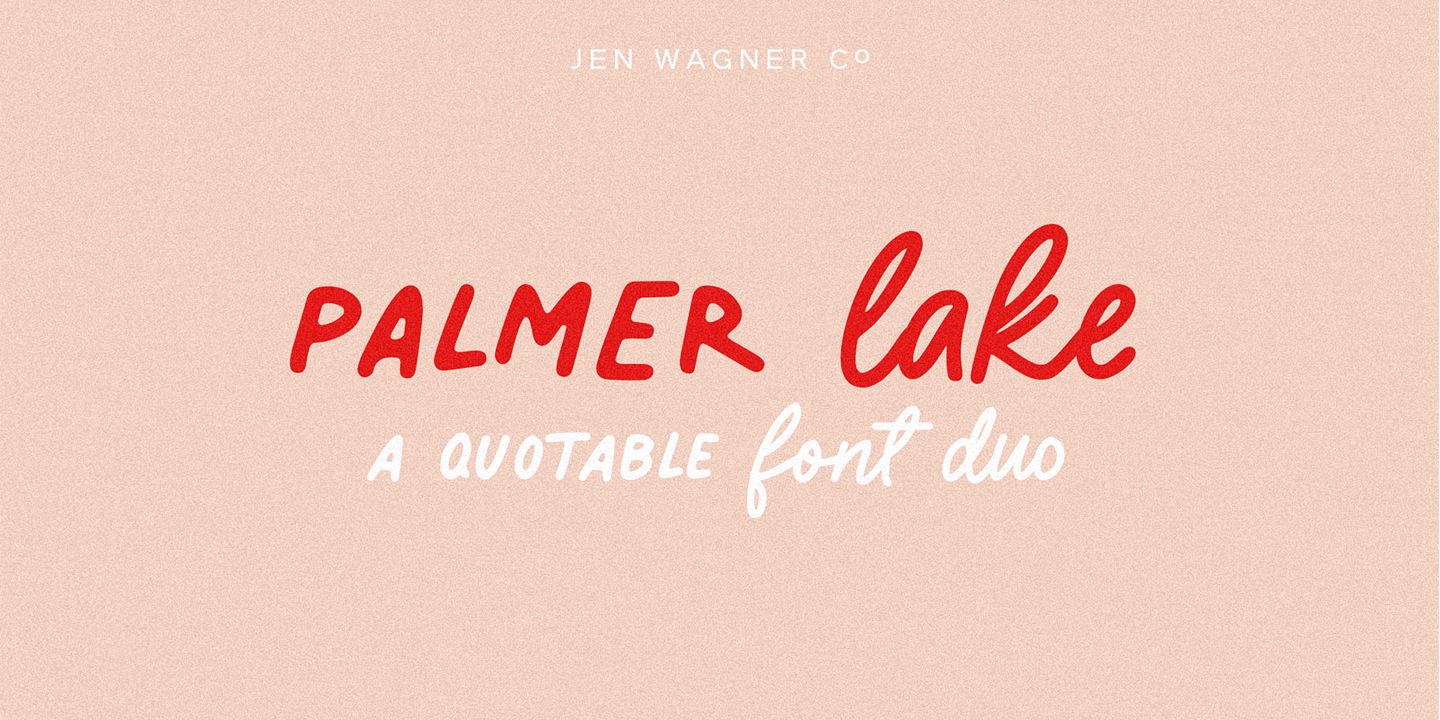 Пример шрифта Palmer Lake